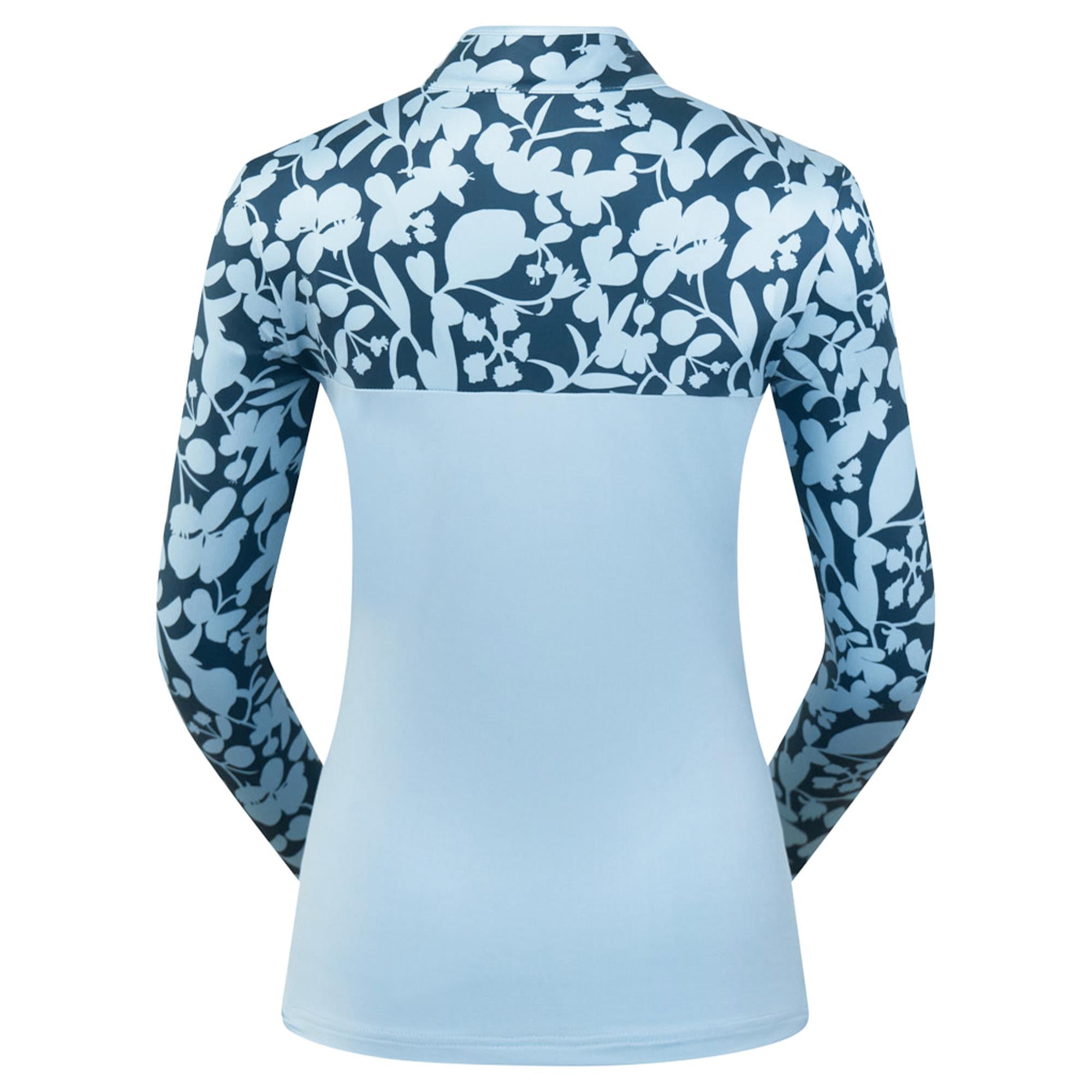 Pure Golf Maple Ladies Thermal Golf Polo Shirt Midnight Rose Inverted